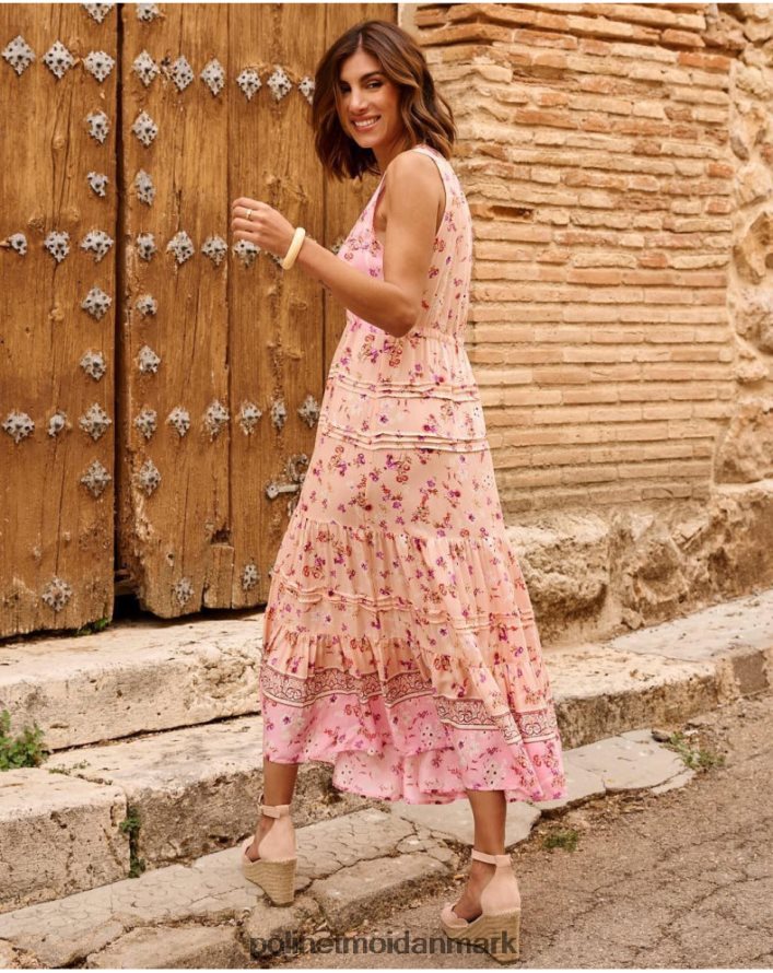 adri blomstret kjole laks tøj Polin et moi 28TJFF53