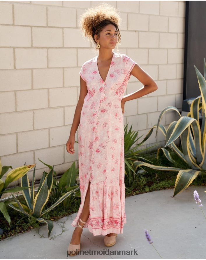 adriana kjole med knapper Rose tøj Polin et moi 28TJFF13