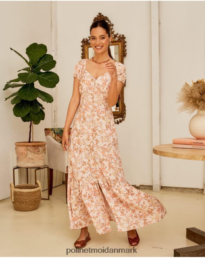 blomstret kjole isolde laks tøj Polin et moi 28TJFF94