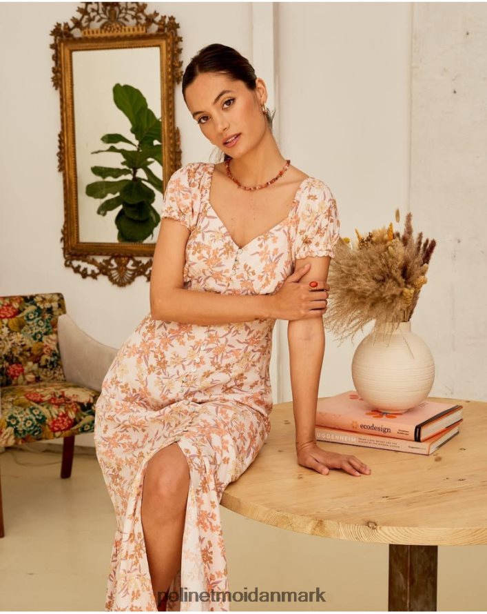 blomstret kjole isolde laks tøj Polin et moi 28TJFF94