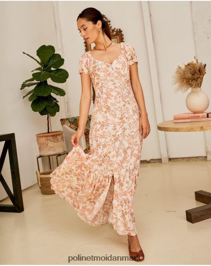 blomstret kjole isolde laks tøj Polin et moi 28TJFF94