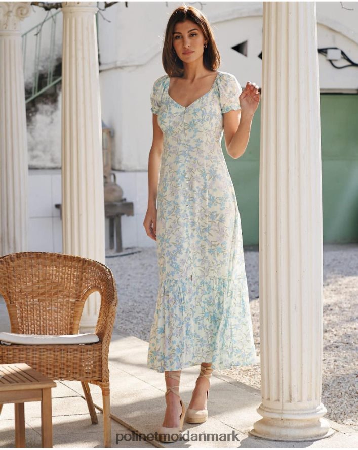 clarise buttons kjole eukalyptus tøj Polin et moi 28TJFF69