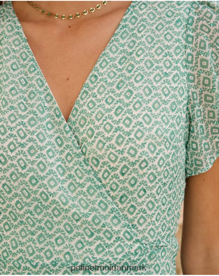 crossover kjole alex Smaragd grøn tøj Polin et moi 28TJFF85