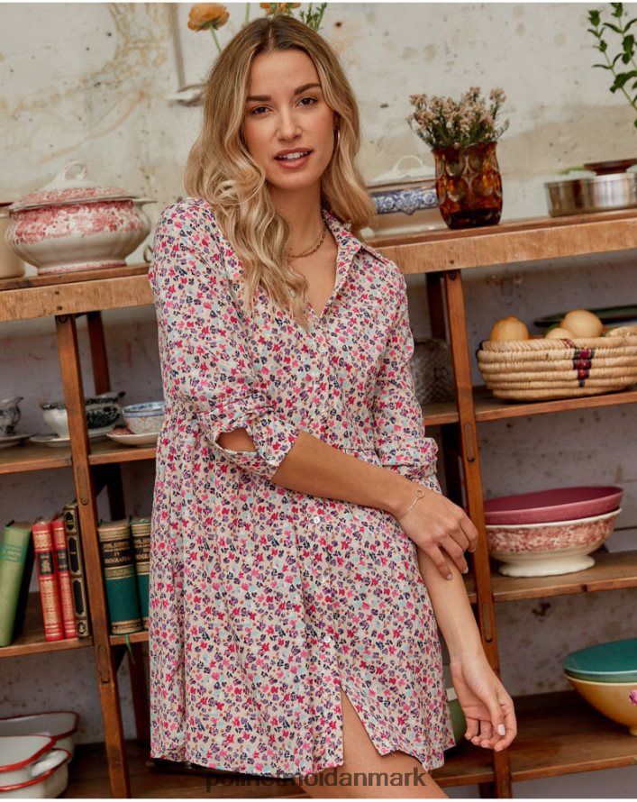 denise kort kjole hindbær tøj Polin et moi 28TJFF144