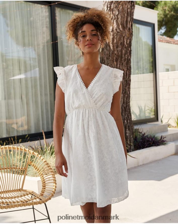 diane kort kjole hvid tøj Polin et moi 28TJFF384