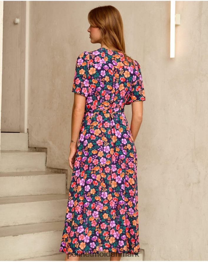 gilda lang kjole marine tøj Polin et moi 28TJFF130