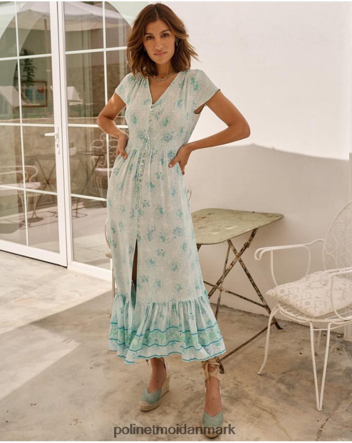 kjole blusset vicky turkis tøj Polin et moi 28TJFF62