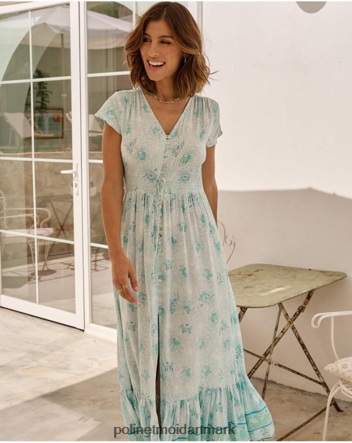 kjole blusset vicky turkis tøj Polin et moi 28TJFF62