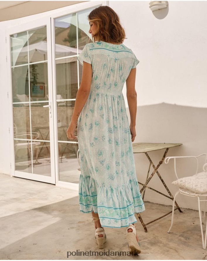 kjole blusset vicky turkis tøj Polin et moi 28TJFF62