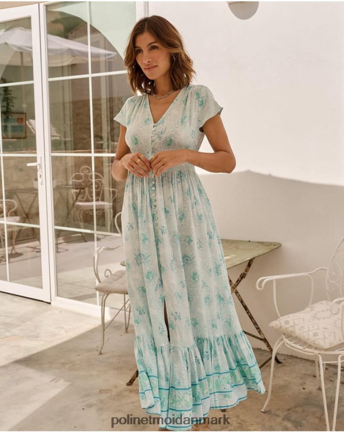 kjole blusset vicky turkis tøj Polin et moi 28TJFF62