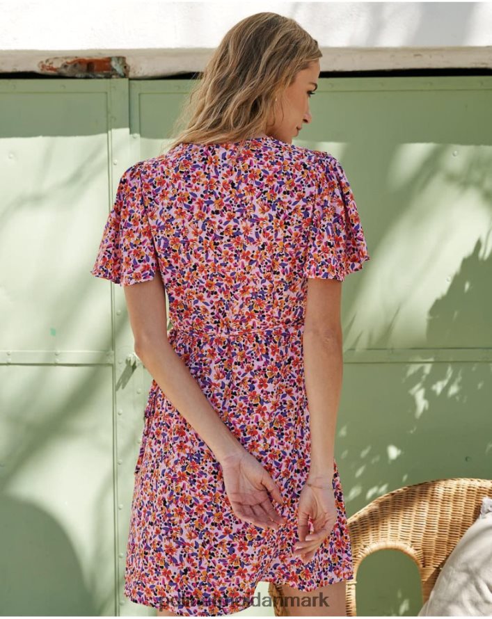 kjole cross-over carma lilla tøj Polin et moi 28TJFF107