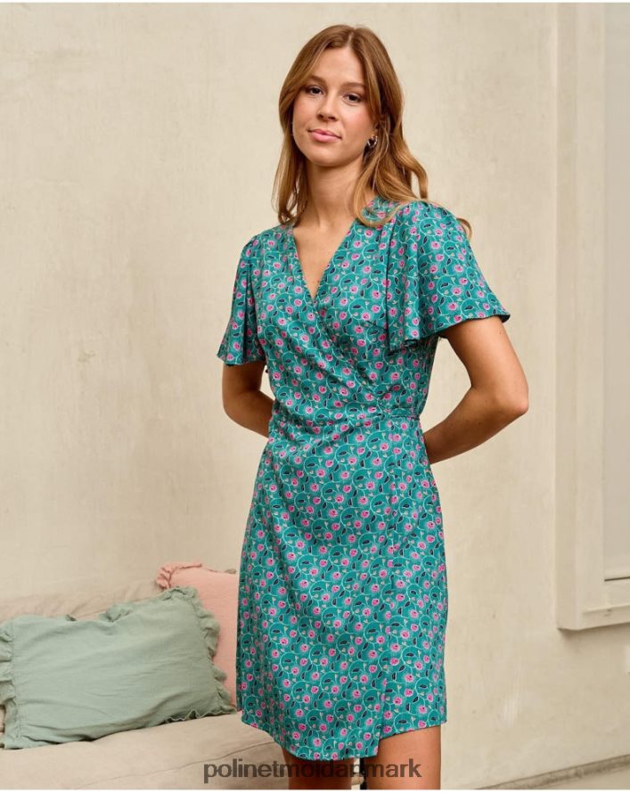 kjole cross-over doli grøn skov tøj Polin et moi 28TJFF87