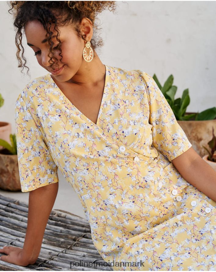 kjole cross-over edda gul tøj Polin et moi 28TJFF33