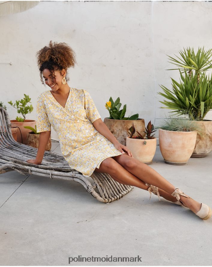 kjole cross-over edda gul tøj Polin et moi 28TJFF33