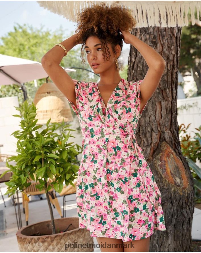 kjole cross-over tana hindbær tøj Polin et moi 28TJFF23