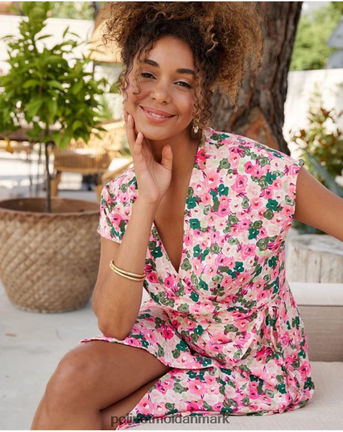 kjole cross-over tana hindbær tøj Polin et moi 28TJFF23