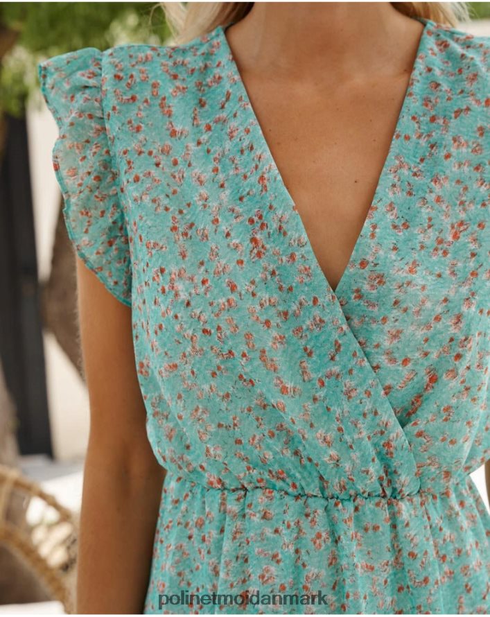 kjole flæse afri vandgrøn tøj Polin et moi 28TJFF21