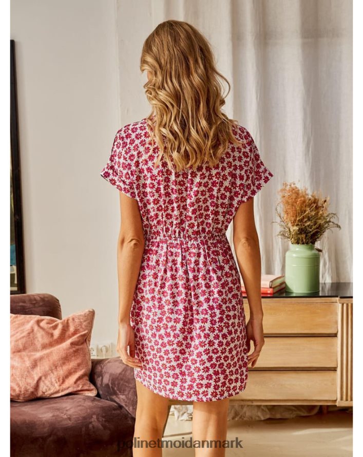 kjole knude jazmin hindbær tøj Polin et moi 28TJFF115