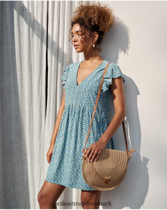 kjole pjusket lena klein blå tøj Polin et moi 28TJFF30