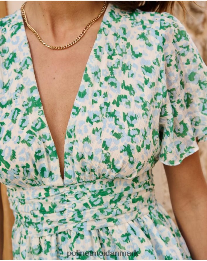 kjole plettet celeste turkis tøj Polin et moi 28TJFF34