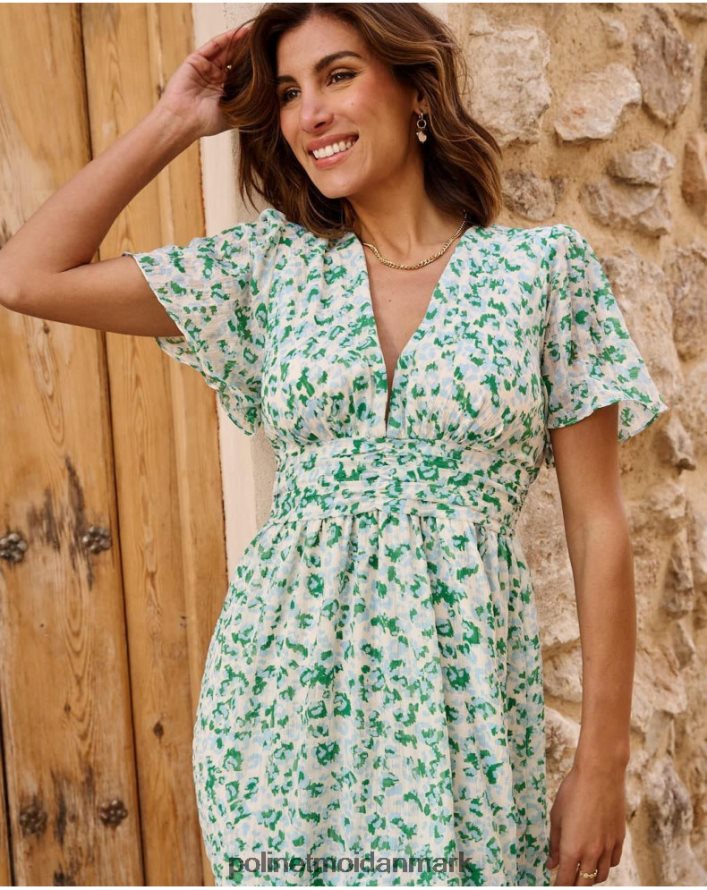 kjole plettet celeste turkis tøj Polin et moi 28TJFF34