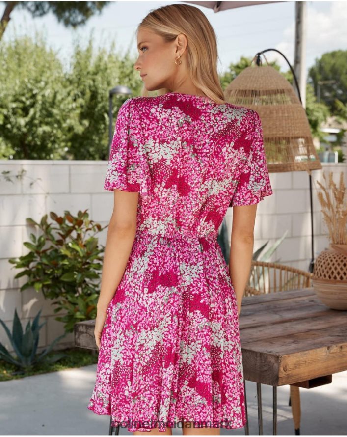 kort liv kjole hindbær tøj Polin et moi 28TJFF24