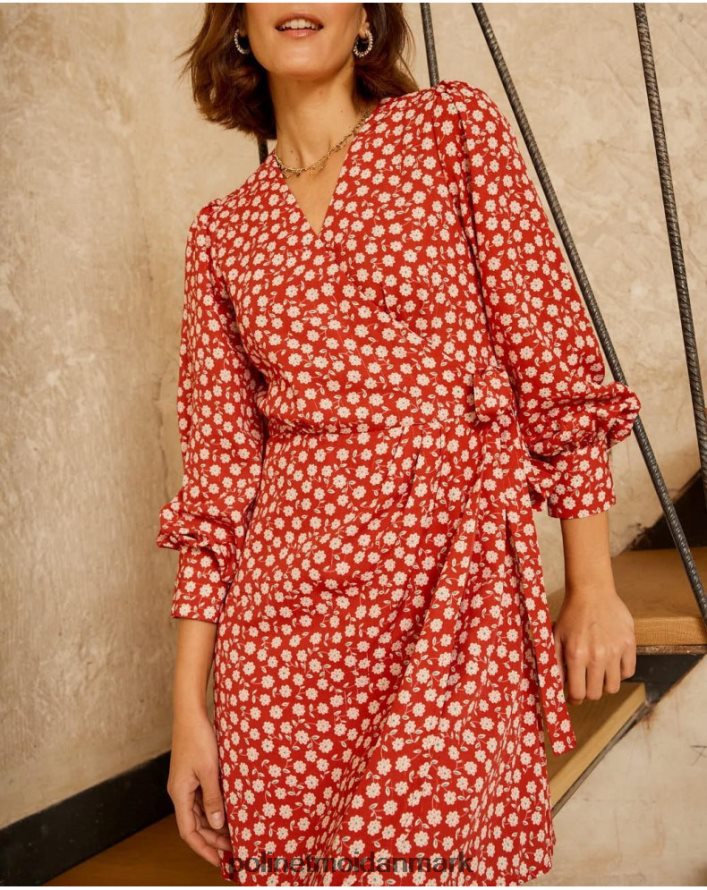 lala cross-over s kjole rød tøj Polin et moi 28TJFF119