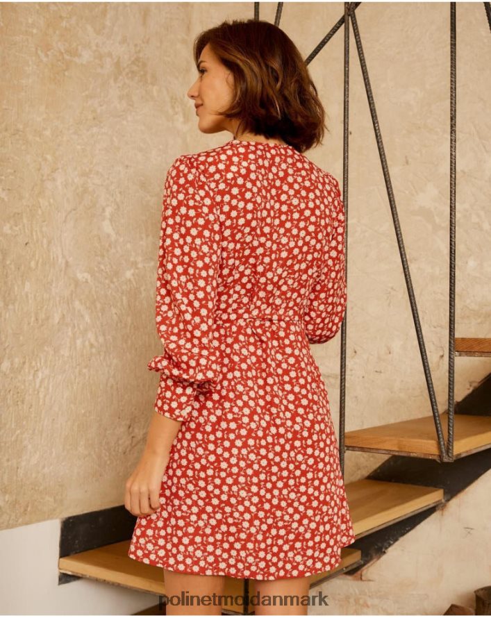 lala cross-over s kjole rød tøj Polin et moi 28TJFF119