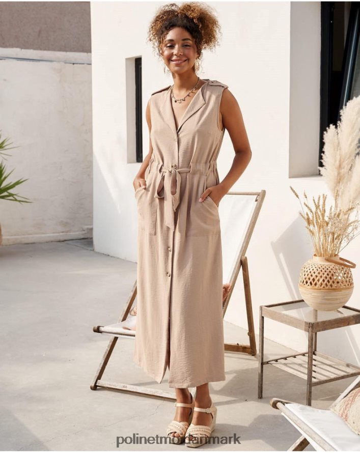 lina midikjole kamel tøj Polin et moi 28TJFF35