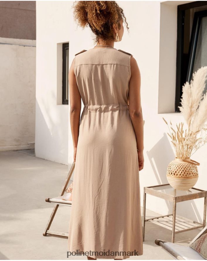 lina midikjole kamel tøj Polin et moi 28TJFF35