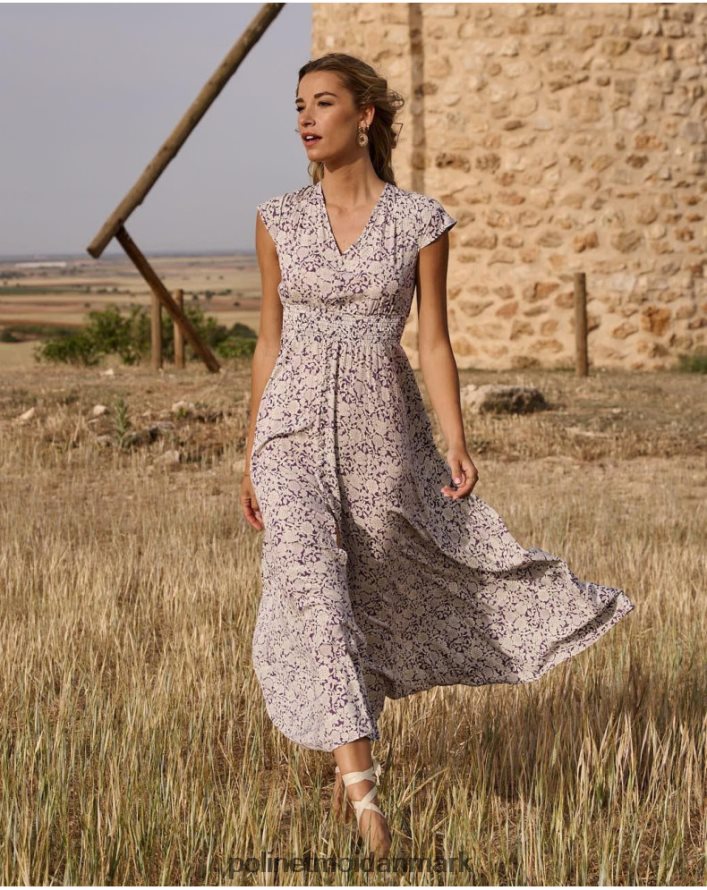 magdal midikjole lilla tøj Polin et moi 28TJFF111