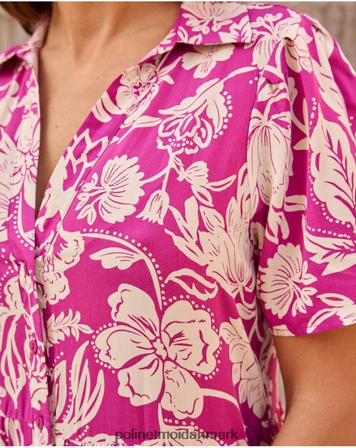 silvia lang kjole aubergine tøj Polin et moi 28TJFF77