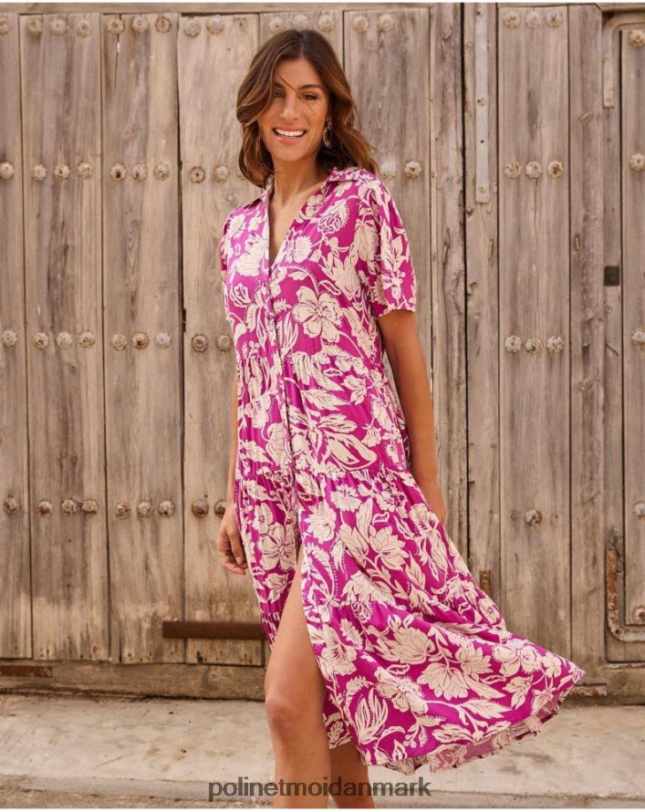 silvia lang kjole aubergine tøj Polin et moi 28TJFF77