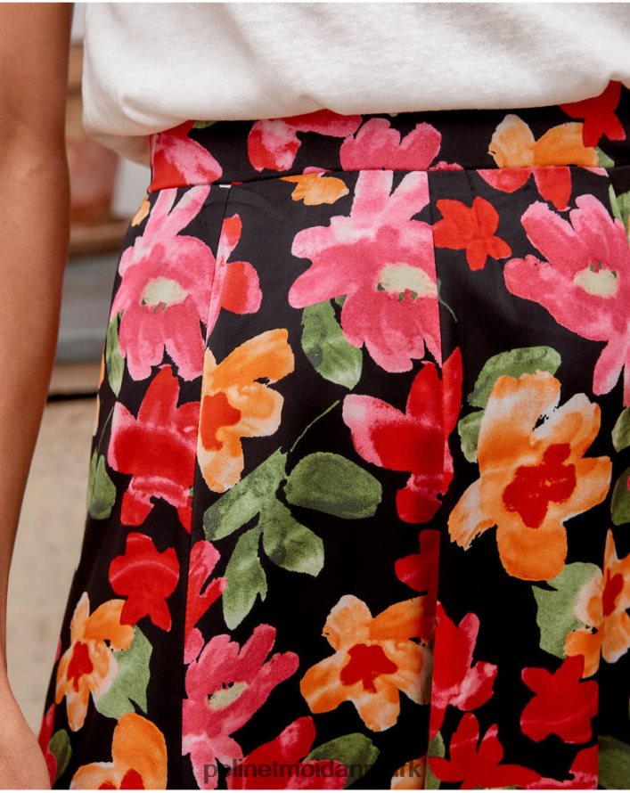 blomstret nederdel alizee sort tøj Polin et moi 28TJFF314