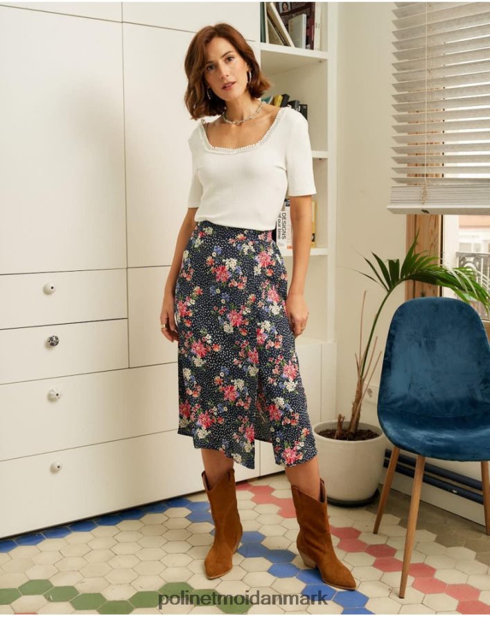 falda topos fabia marine tøj Polin et moi 28TJFF318