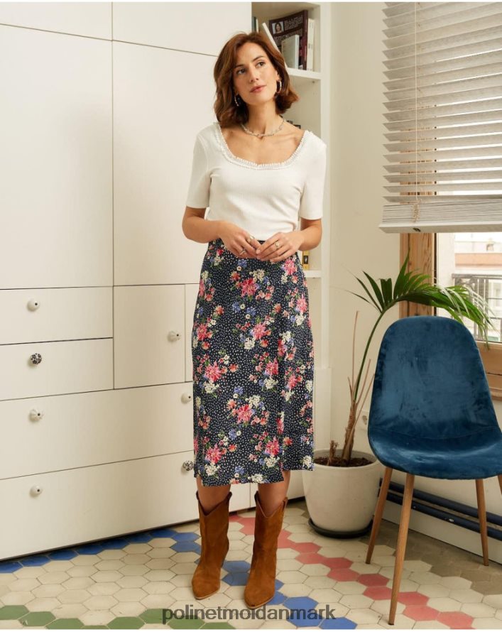 falda topos fabia marine tøj Polin et moi 28TJFF318