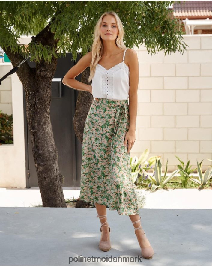 midi nederdel joaquina beige tøj Polin et moi 28TJFF298