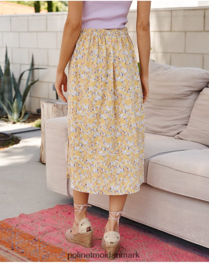 nederdel blomster genevieve gul tøj Polin et moi 28TJFF297