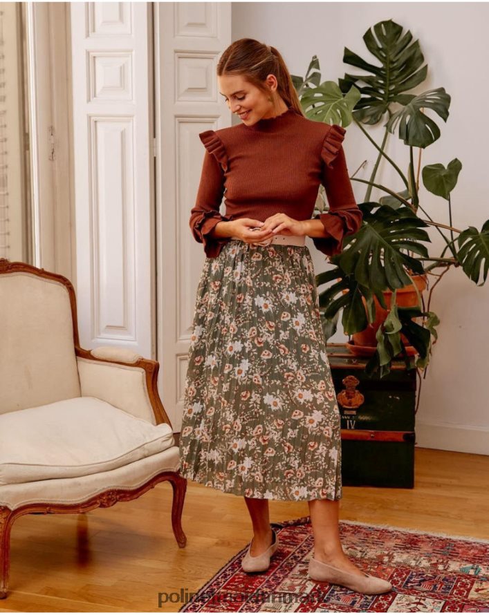 plisseret nederdel dunia kaki tøj Polin et moi 28TJFF299