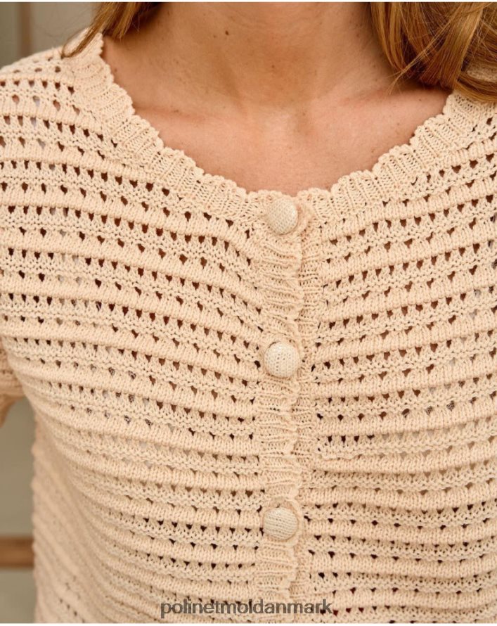 cardigan strikket not beige tøj Polin et moi 28TJFF353