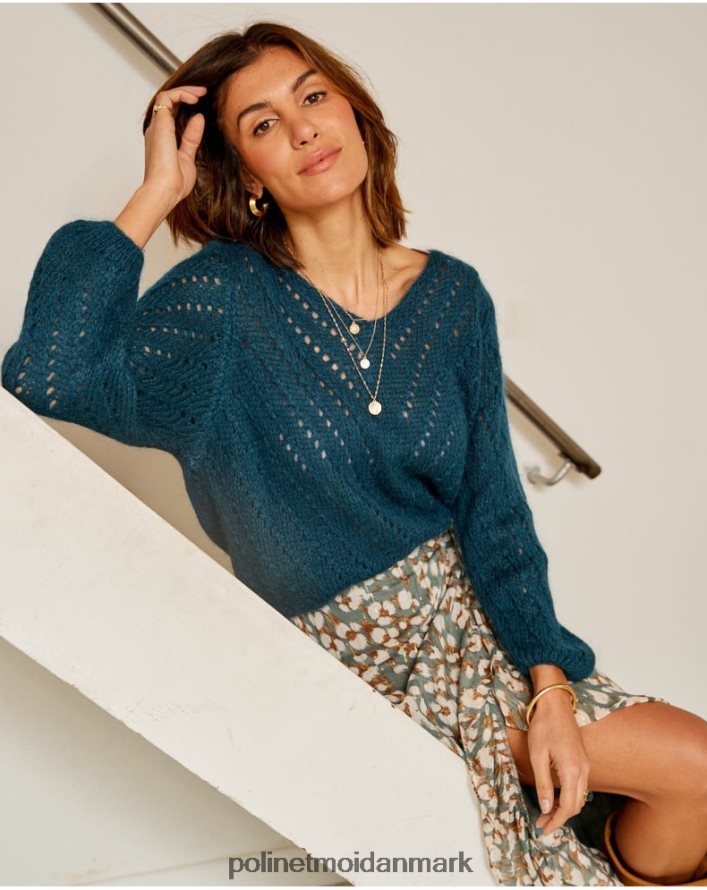 sweater hilaria udkast grøn skov tøj Polin et moi 28TJFF356