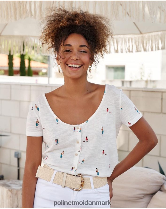 folk bego t-shirt hvid tøj Polin et moi 28TJFF238
