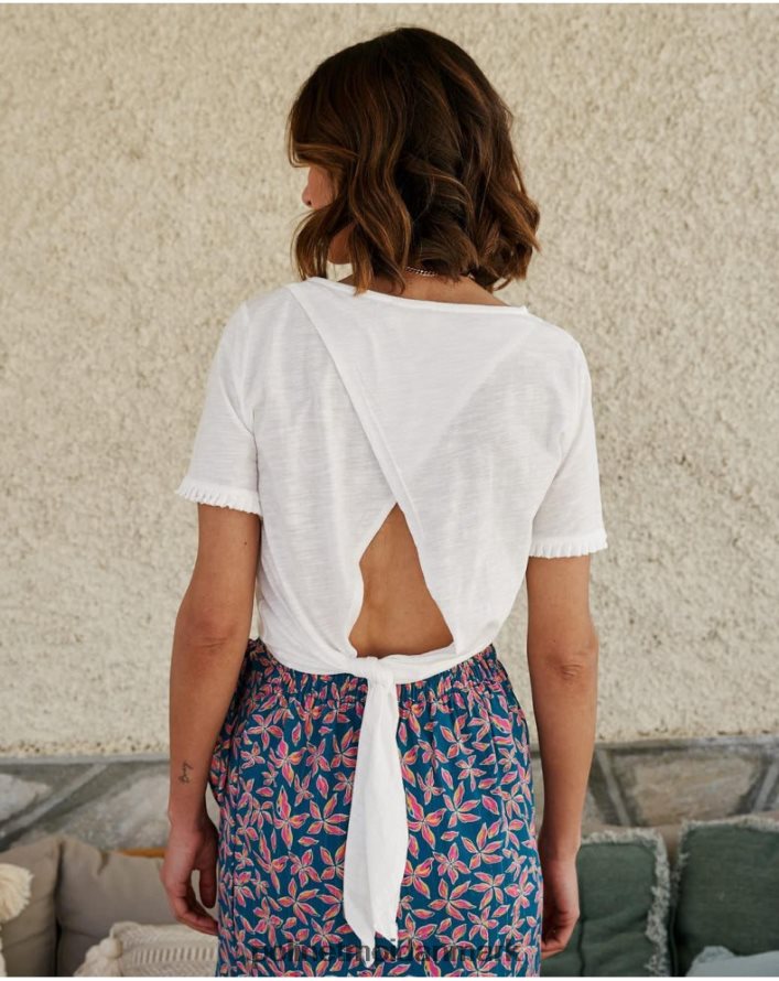 knude cher t-shirt hvid tøj Polin et moi 28TJFF263