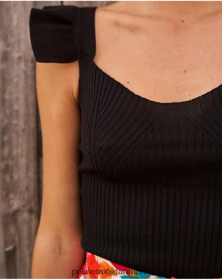 top flæse macu sort tøj Polin et moi 28TJFF284