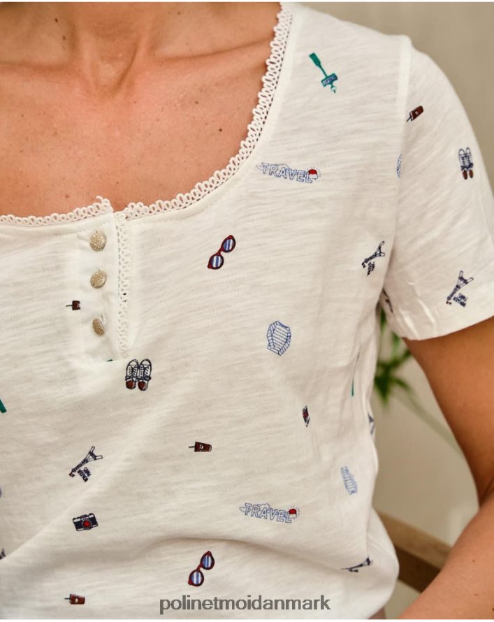 yarina rejse t-shirt hvid tøj Polin et moi 28TJFF262